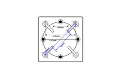 OUTFLEXX Adapterplatte Für Schirmständer Und Bodenanker, Anthrazit, Alu, 16x16x1,5cm, Lochabstand 64-113mm -Doppler Verkäufe 3 18885.jpg