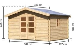 KARIBU Blockbohlenhaus Meldorf 5, Fichtenholz Ca. 40 Mm, Satteldach -Doppler Verkäufe 3 19429 1.jpg