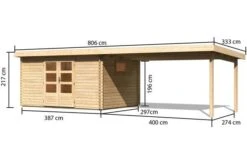 KARIBU Blockbohlenhaus Trittau 5, Fichtenholz Ca. 40 Mm, Pultdach 10 KARIBU Blockbohlenhaus Trittau 5, Fichtenholz Ca. 40 Mm, Pultdach -Doppler Verkäufe 3 19433 4.jpg