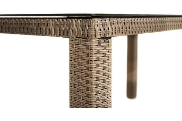 Ploß Rabida Dining Tisch, Champagner-meliert, Polyrattan, 170 X 90 Cm, Glasplatte In Steinoptik 3 Ploß Rabida Dining Tisch, Champagner-meliert, Polyrattan, 170 X 90 Cm, Glasplatte In Steinoptik - Image 3