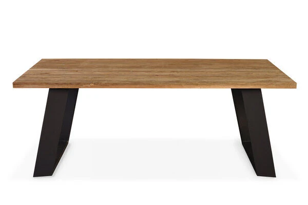 OUTFLEXX Esstisch, Dark Grey/natur, Alu/recycled FSC®-Teak, 240x100x76cm, Rustikal Gebürstet 3 OUTFLEXX Esstisch, Dark Grey/natur, Alu/recycled FSC®-Teak, 240x100x76cm, Rustikal Gebürstet - Image 3