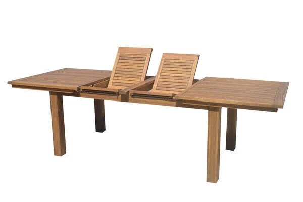 OUTFLEXX Esstisch, Natur, FSC-Akazienholz, 180/220/260x100cm, Oil Finished, Zweifacher Synchronauszug 3 OUTFLEXX Esstisch, Natur, FSC-Akazienholz, 180/220/260x100cm, Oil Finished, Zweifacher Synchronauszug - Image 3