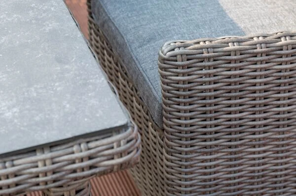 OUTFLEXX Dining Tisch, Grau, Polyrattan, 180 X 120 Cm, Tischplatte Spraystone, 8mm 3 OUTFLEXX Dining Tisch, Grau, Polyrattan, 180 X 120 Cm, Tischplatte Spraystone, 8mm – Bild 3