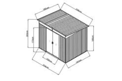 OUTTECH Gerätehaus, Anthrazit, Stahl, 194x238x203cm, Schiebetüren Und Fenster -Doppler Verkäufe 3 20683.jpg