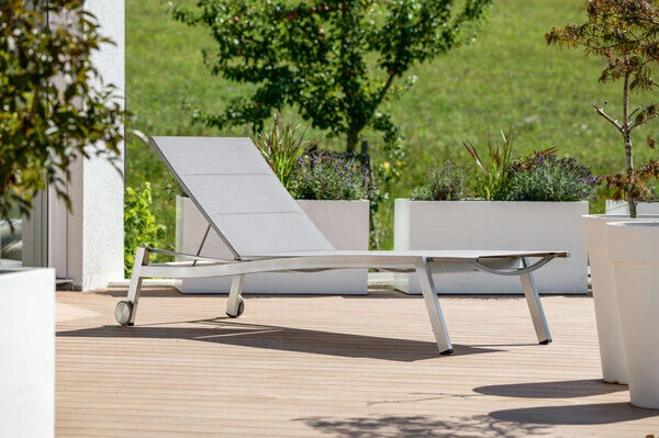 STERN Allround Rollenliege, Silber, Edelstahl/Textil, 200x71x40 Cm, Gepolstert, Verstellbare Rückenlehne 3 STERN Allround Rollenliege, Silber, Edelstahl/Textil, 200x71x40 Cm, Gepolstert, Verstellbare Rückenlehne - Image 3