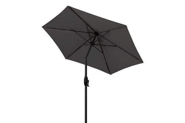 DOPPLER Basic Lift Neo Mittelstockschirm, Anthrazit, Alu/Polyester, Ø180 Cm, Mit Kurbel, Höhenverstellbar 3 DOPPLER Basic Lift Neo Mittelstockschirm, Anthrazit, Alu/Polyester, Ø180 Cm, Mit Kurbel, Höhenverstellbar - Image 3