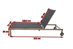 OUTFLEXX Rollliege, Schwarz, Edelstahl/Textilene, Verstellbare Rückenlehne, 212x71x36cm -Doppler Verkäufe 3 7100 1.jpg