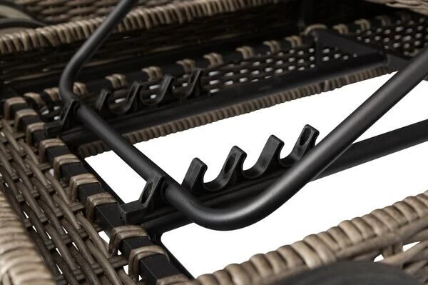 OUTFLEXX Rollliege, Grau, Polyrattan, 200x70x27,5cm, Rückenlehne 5-fach Verstellbar 4 OUTFLEXX Rollliege, Grau, Polyrattan, 200x70x27,5cm, Rückenlehne 5-fach Verstellbar - Image 4