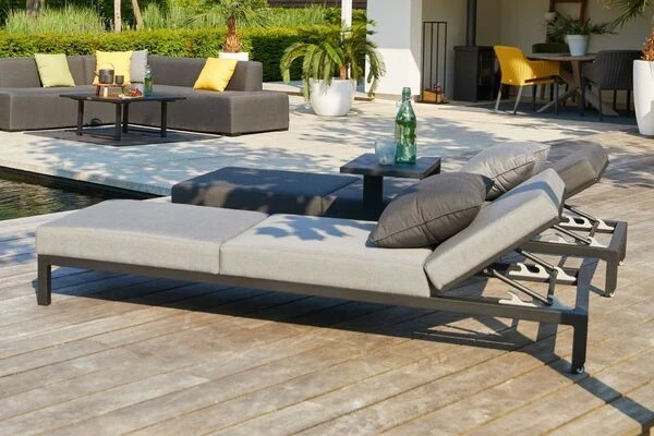 HARTMAN Adam Gartenliege, Sooty, Alu/Sunbrella, 4x4 Textilen, 195x70x30cm, Rückenlehne Verstellbar, Inkl. Kopfkissen 4 HARTMAN Adam Gartenliege, Sooty, Alu/Sunbrella, 4x4 Textilen, 195x70x30cm, Rückenlehne Verstellbar, Inkl. Kopfkissen – Bild 4