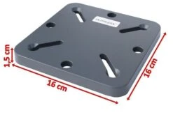 OUTFLEXX Adapterplatte Für Schirmständer Und Bodenanker, Anthrazit, Alu, 16x16x1,5cm, Lochabstand 64-113mm -Doppler Verkäufe 4 18885.jpg