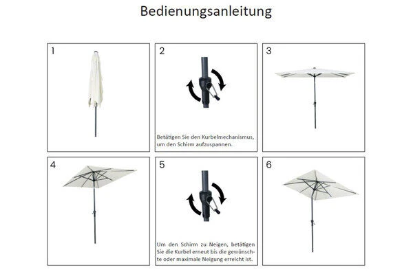 Schneider® SCHNEIDER Tunis Mittelstockschirm, Mandarine, Rechteckig, 270 X 150 Cm 4 Schneider® SCHNEIDER Tunis Mittelstockschirm, Mandarine, Rechteckig, 270 X 150 Cm - Image 4