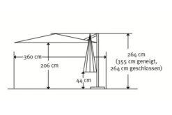 Schneider® SCHNEIDER Rhodos Twist Ampelschirm, Silbergrau, Quadratisch, 300 X 300 Cm -Doppler Verkäufe 4 21287.jpg