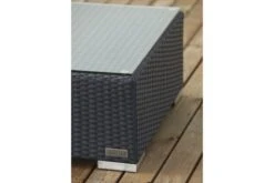 OUTFLEXX Kaffeetisch, Schwarz, Polyrattan, 95x65cm, Mit Glas-Tischplatte -Doppler Verkäufe 4 2392 9.jpg