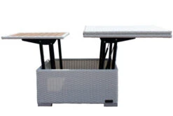 OUTFLEXX Loungetisch Höhenverstellbar, Weiß, Polyrattan, 75/152x75x40/64,5cm -Doppler Verkäufe 4 2511 18.jpg