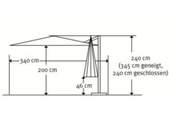 Schneider® SCHNEIDER Rhodos Junior Ampelschirm, Anthrazit, Quadratisch, 270 X 270 Cm -Doppler Verkäufe 5 12049 5.jpg