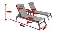 VILLANA 2er-Set Sonnenliegen, Anthrazit/grau, Alu/Textil, 198x66x32cm, Mit Beistelltisch 45x45cm -Doppler Verkäufe 5 13885.jpg