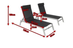 VILLANA 2er-Set Sonnenliegen, Silber/schwarz, Alu/Textil, 198x66x32cm, Mit Beistelltisch 45x45cm 17 VILLANA 2er-Set Sonnenliegen, Silber/schwarz, Alu/Textil, 198x66x32cm, Mit Beistelltisch 45x45cm -Doppler Verkäufe 5 13886.jpg