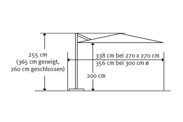 Schneider® SCHNEIDER Rhodos Eco Twist Ampelschirm, Anthrazit, Rund, Ø 300 Cm 5 Schneider® SCHNEIDER Rhodos Eco Twist Ampelschirm, Anthrazit, Rund, Ø 300 Cm - Image 5