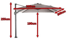 SIENA GARDEN Ampelschirm Sunset N+, Anthrazit / Taupe, Alu/Textil, Ca. 300x300 Cm -Doppler Verkäufe 5 17164 7.jpg