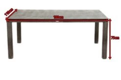 Ploß Rocking Comfort Dining Tisch, Grau/braun-meliert, Polyrattan, 180x110 Cm, Glasplatte Steinoptik -Doppler Verkäufe 5 18209.jpg