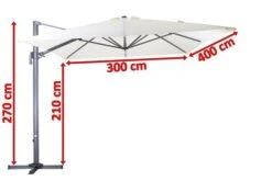 OUTFLEXX Ampelschirm, Anthrazit/creme, Pulverbesch. Aluminium, 400x300cm, Inkl. Plattenständer -Doppler Verkäufe 5 18347.jpg