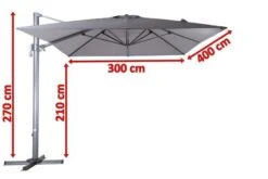 OUTFLEXX Ampelschirm, Anthrazit, Pulverbesch. Aluminium, 400x300cm, Inkl. Plattenständer 14 OUTFLEXX Ampelschirm, Anthrazit, Pulverbesch. Aluminium, 400x300cm, Inkl. Plattenständer -Doppler Verkäufe 5 18348.jpg
