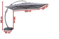 OUTFLEXX Luxus Ampelschirm, Anthrazit, Edelstahl/Aluminium, 350x350cm, Inkl. Schirmständer Und Schutzhülle -Doppler Verkäufe 5 18352.jpg