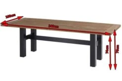 HARTMAN Yasmani Esstisch, Carbon Black/vintage Brown, Alu/Teak, 240x100cm -Doppler Verkäufe 5 18688.jpg