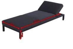 HARTMAN Adam Gartenliege, Sooty, Alu/Sunbrella, 4x4 Textilen, 195x70x30cm, Rückenlehne Verstellbar, Inkl. Kopfkissen 11 HARTMAN Adam Gartenliege, Sooty, Alu/Sunbrella, 4x4 Textilen, 195x70x30cm, Rückenlehne Verstellbar, Inkl. Kopfkissen -Doppler Verkäufe 5 18733.jpg