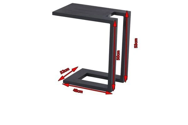 HARTMAN Tim Beistelltisch, Schwarz, Aluminium, 30x50cm, Perfekt Für Liegen 5 HARTMAN Tim Beistelltisch, Schwarz, Aluminium, 30x50cm, Perfekt Für Liegen – Bild 5