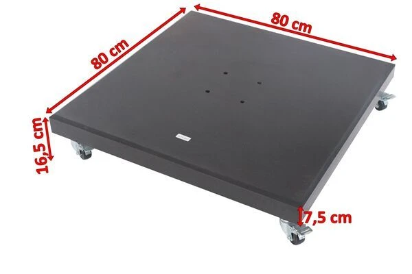 OUTFLEXX Schirmständer, Granit, 80x80x16,5cm, 120kg, Mit Lenkrollen 5 OUTFLEXX Schirmständer, Granit, 80x80x16,5cm, 120kg, Mit Lenkrollen - Image 5