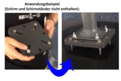 OUTFLEXX Adapterplatte Für Schirmständer Und Bodenanker, Anthrazit, Alu, 16x16x1,5cm, Lochabstand 64-113mm -Doppler Verkäufe 5 18885.jpg