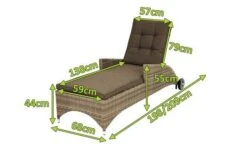 Ploß Rabida Comfort Rollliege, Champagner-meliert, Polyrattan, 198x68x44cm, Verstellbar, Hohe Sitzhöhe -Doppler Verkäufe 5 20165.jpg