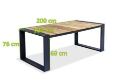 OUTFLEXX Kona Esstisch, Dark Grey/natur, Alu/recycled FSC®-Teak, 200x100x76cm, Rustikal Gebürstet, U-Gestell -Doppler Verkäufe 5 20328.jpg