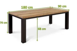 OUTFLEXX Oxford Esstisch, Dark Grey/natur, Alu/recycled FSC®-Teak, 180 X 90 Cm, Rustikal Gebürstet -Doppler Verkäufe 5 20333.jpg