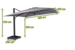 OUTFLEXX Ultimate L Ampelschirm, Anthrazit/grau, Alu/Spuncrylic®, 400x400cm, Inkl. Befüllbarem Schirmständer -Doppler Verkäufe 5 20365.jpg
