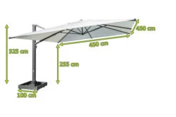 OUTFLEXX Ultimate XL Ampelschirm, Anthrazit/creme, Alu/Spuncrylic®, 450x450cm, Inkl. Befüllbarem Schirmständer -Doppler Verkäufe 5 20366.jpg