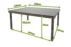 OUTFLEXX Dining Tisch, Grau, Polyrattan, 180 X 120 Cm, Tischplatte Spraystone, 8mm 12 OUTFLEXX Dining Tisch, Grau, Polyrattan, 180 X 120 Cm, Tischplatte Spraystone, 8mm -Doppler Verkäufe 5 20658.jpg