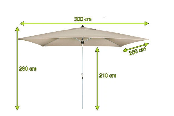 DOPPLER Active Auto Tilt Mittelstockschirm, Natur, Alu/Polyester, 200x300 Cm, Mit Kurbel 5 DOPPLER Active Auto Tilt Mittelstockschirm, Natur, Alu/Polyester, 200x300 Cm, Mit Kurbel - Image 5