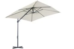 OUTFLEXX Ampelschirm, Anthrazit/creme, Pulverbesch. Aluminium, 250x250cm, Inkl. Plattenständer -Doppler Verkäufe 6 18353.jpg