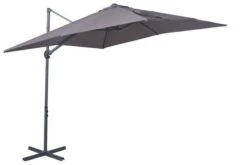 OUTFLEXX Ampelschirm, Anthrazit, Pulverbesch. Aluminium, 250x250cm, Inkl. Plattenständer -Doppler Verkäufe 6 18354.jpg