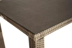 Ploß Rabida Dining Tisch, Champagner-meliert, Polyrattan, 90 X 90 Cm, Glasplatte In Steinoptik -Doppler Verkäufe 6 20166.jpg