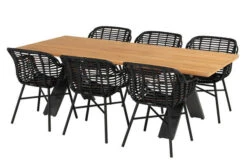 HARTMAN Xanadu Esstisch, Xerix, Alu / Teakholz, 220 X 100 Cm, X-Gestell -Doppler Verkäufe 6 20405.jpg