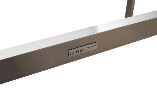 OUTFLEXX Rollliege, Taupe, Edelstahl/Textilene, Verstellbare Rückenlehne, 212x71x36cm 6 OUTFLEXX Rollliege, Taupe, Edelstahl/Textilene, Verstellbare Rückenlehne, 212x71x36cm – Bild 6