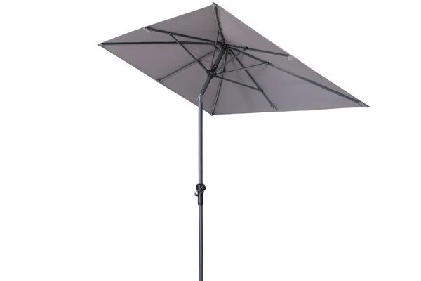 OUTFLEXX Mittelstockschirm, Hellgrau, Pulverbesch. Aluminium/Polyester PA-beschichtet, 270x150cm 7 OUTFLEXX Mittelstockschirm, Hellgrau, Pulverbesch. Aluminium/Polyester PA-beschichtet, 270x150cm - Image 7