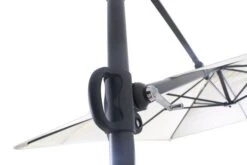 OUTFLEXX Ampelschirm, Anthrazit/creme, Pulverbesch. Aluminium, 250x250cm, Inkl. Plattenständer -Doppler Verkäufe 7 18353.jpg