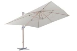 OUTFLEXX Ampelschirm, Creme, Aluminium In Holzoptik, 400x300cm, Inkl. Plattenständer -Doppler Verkäufe 7 18511.jpg