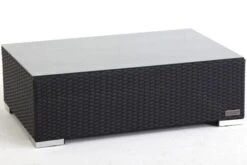 OUTFLEXX Kaffeetisch, Schwarz, Polyrattan, 95x65cm, Mit Glas-Tischplatte -Doppler Verkäufe 7 2392 9.jpg