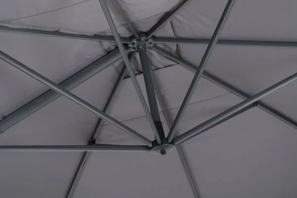 OUTFLEXX Ampelschirm, Anthrazit, Pulverbesch. Aluminium, 400x300cm, Inkl. Plattenständer 8 OUTFLEXX Ampelschirm, Anthrazit, Pulverbesch. Aluminium, 400x300cm, Inkl. Plattenständer - Image 8