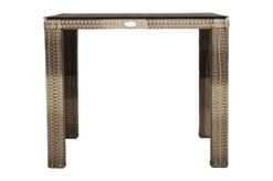 Ploß Rabida Dining Tisch, Champagner-meliert, Polyrattan, 90 X 90 Cm, Glasplatte In Steinoptik -Doppler Verkäufe 8 20166.jpg